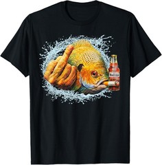 Funny Smoking Bluegill Middle Finger Meme Funny Meme Gen Z Gift Unisex T-Shirt