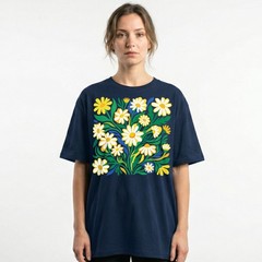 Groovy Floral Daisy T-Shirt Colorful Botanical Wildflower Nature Spring Tee