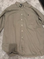 Ralph Lauren BLAKE Long Sleeve Button-Down Shirt Beige L For 14Y+ Japan