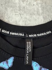 Shaka Active T-SHIRT L Vintage 90s Y2k Kingdom Graphic Butterfly Blue M