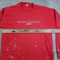 VTG 1987 Winter Carnival Shirt Sz Lg Greek Formal Party Pi Kappa Alpha PAINTED