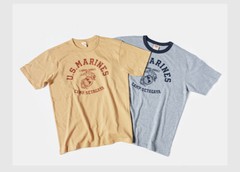 NON STOCK Retro Cotton Men T-Shirt USMA MARINE T Heavyweight Basic Tee T-Shirts