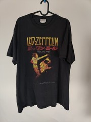 Led Zeppelin “Four Sticks” Japan Rock and Roll Tour Hanes T-Shirt Men Size Large