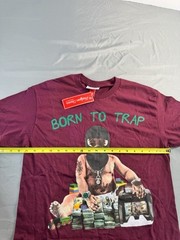 Headgear Classics Men’s T-Shirt Born To Trap Maroon Money Size Medium Tee NEW