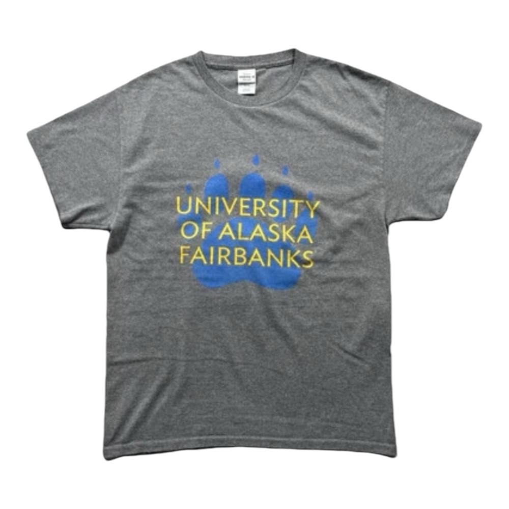 Vintage University Of Alaska Fairbanks Nanook Gray Graphic T Shirt Men’s Size M