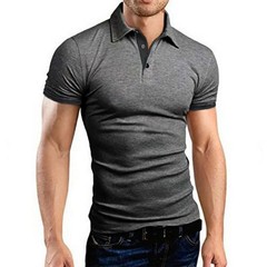 Men’s Color Polo Shirt Slim Fit Casual Gym Tshirt Fashion Tee English Style Gift