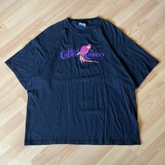 Vintage Isle of Capri Casino T-Shirt 2XL Black Gildan Heavyweight Cotton