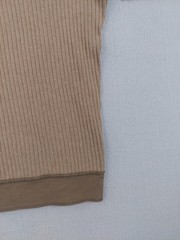 Calvin Klein Jeans Shirt Mens Large Brown Ribbed Knit Crewneck Ringer Tee Cotton