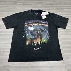 Nike Max90 Wolf Basketball Tee Men’s Size Large T-Shirt IF0457 Black Tie-Dye $45