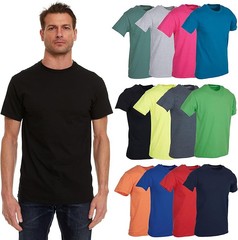 BILLIONHATS 12 Pack Plus Size Men Cotton T-Shirt Short Sleeve Tees (Large)