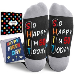 50th Birthday Gifts for Him – Her Socks for 50 Year Old Women Men Male, Happy…