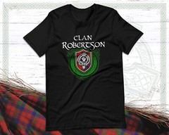 Scottish Clan Robertson Surname Scotland Tartan and Clan Badge