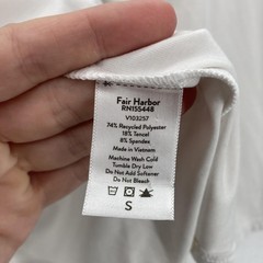 Fair Harbor Henley Shirt Mens Small Light Gray Long Sleeve UPF 50 Sun Protection