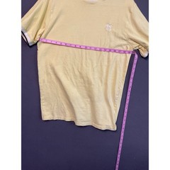 Parish Nation Yellow T-Shirt Men’s Medium Logo Ribbed Trim Ringer
