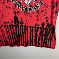 Affliction T-Shirt Mens Sz 3XL Red Black Live Fast Tie Dye Distress Graphic NWT