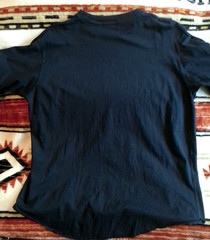J. CREW VTG BLANK TEE MEDIUM BLACK USA MADE SSLV CREW NECK RAW WAIST HEM COTTON