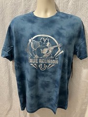 True Religion Men’s Size XL Bluestone Tie Dye Buddha Foil Crew Neck Tee $69 NWT