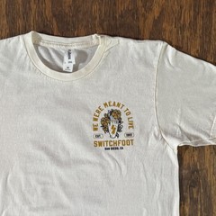 Switchfoot We’re Meant To Live Shirt Medium Cream Band Tee Front Back Graphic