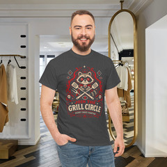 Join The Grill Circle Raccoon BBQ Graphic T-Shirt