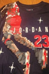 AIR JORDAN Black Long Sleeve Digital Pixels Of MJ In Air T-Shirt Size XXL#23
