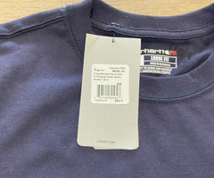 Carhartt Force Pocket T-Shirt Mens L Navy Blue Short Sleeve Flame Resistant