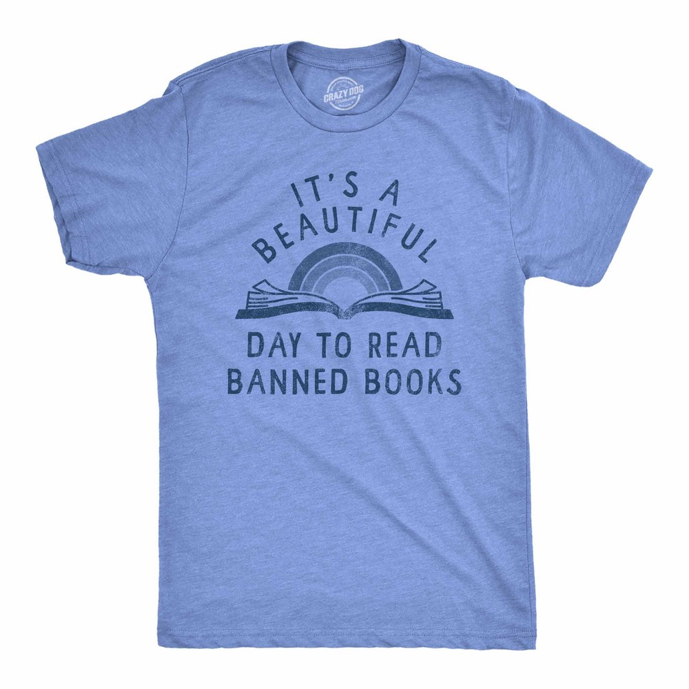 Mens Its A Beautiful Day to Read Banned Books T Shirt Funny Anti Censorship