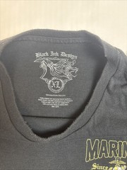 Black Ink Design USMC Semper Fidelis For Honor Tee Graphic Print Mens Size XL