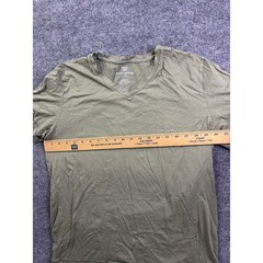 Mack Weldon V-Neck T-Shirt Mens XL Green Pima Cotton Short Sleeve Tee 62967