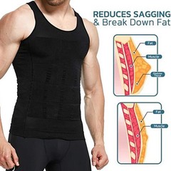 Men’s Slimming Body Shaper Belly Chest Gynecomastia T-Shirt Compression Tank Top