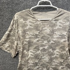 BYLT Premium Basics Drop-Cut Shirt Men’s S/S Camouflage Size L Gray