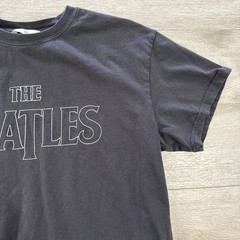 The Beatles Shirt Logo Black H&M Medium John Paul George Ringo