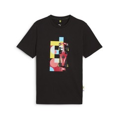 PUMA Scuderia Ferrari Race Graphic Crew Neck Short Sleeve T-Shirt Mens Black Cas