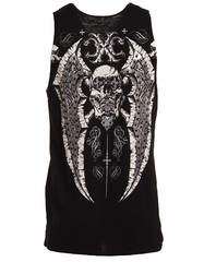 Xtreme Couture Affliction Men’s Tank T-Shirt TYPHOON Black Wings Biker S-5XL