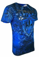 Xtreme Couture Affliction Men’s T-Shirt COBU SMITHSONIAN Blue Tattoo Biker S-5XL