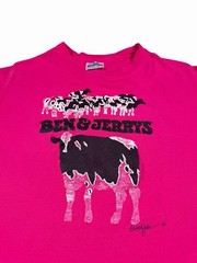 Vintage Distressed Thrashed Pink Ben and Jerry’s Ice Cream Graphic Shirt Size L