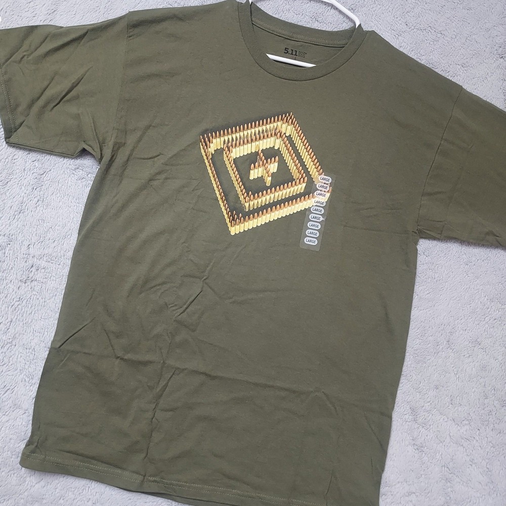 NEW 511 Tactical Shirt Mens Large Graphic Tee Always Be Ready Green Military NWT