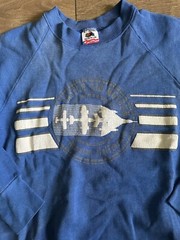 VTG Castle Air Force Base Fighter Jet Sweater Sz M Blue