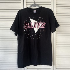 Vtg 90s Jerzees Single Stitch T Shirt Mens L Neon Blitz Made in USA Rare 20×28.5