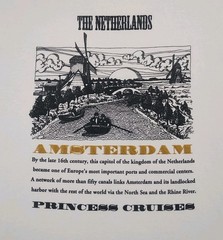 VTG Amsterdam Holland Puff Print T-shirt Men’s M Off White Single Stitch 90sMINT