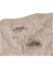 FCUK Mens Vest Top Small White Cotton DF08