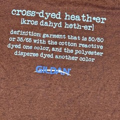 Gildan Cross-Dyed Heather Brown Promo Tee Size L 50/50 Cotton Poly Blend
