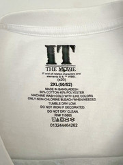Stephen King IT Pennywise Men’s White Graphic T- shirt Size XL (50-52) The Movie