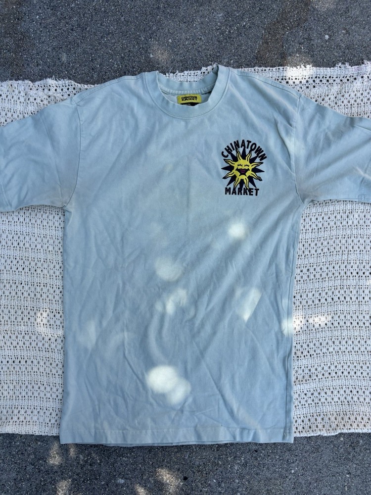 Chinatown Market Smiley Graphic Print Blue Short Sleeve Crew Neck Tee L