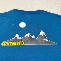 CONVERSE Men’s T-Shirt Standard Fit Blue Graphic Tee Short Sleeves MEDIUM NWT