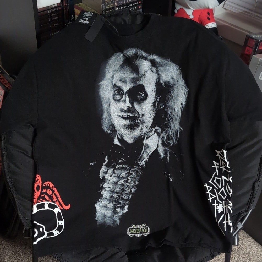 Civil Regime Beetlejuice Black Graphic Logo Crew Neck Short Sleeve T-Shirt XL