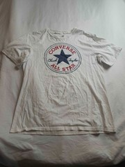 Converse Graphic Shirt Mens Medium White Chuck Taylor All Star Logo Streetwear