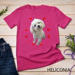 Maltese Dog Lover Puppy Owner Maltipoo Mix Fans Hearts Gift Unisex T-shirt