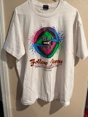 Jesus Vintage 1994 ‘Get A Life Follow Jesus’ T-Shirt Adults Sz.XL
