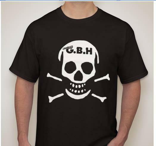 Charged GBH Skull T-shirt Punk Rock Underground Music Rock Medal