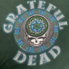 Grateful Dead Green Tye Dye Vintage Shirt Hand Dyed By Sun Dog Graphic Tee Sz L